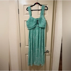 NWT White House Black Market Green Strap Dress Size 16 - Picture 1 of 3