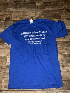 2005 million man March Mohammad speaks Final call DC shirt size medium Blue - Picture 1 of 4