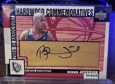2004-05 Upper Deck Hardcourt Richard Jefferson madera dura conmemorativos automático #RJ Foto 1 de 2