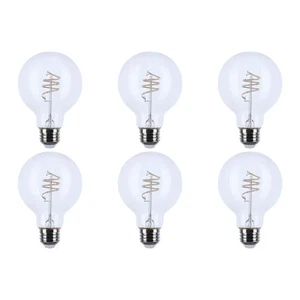 6 Watt LED - Reminiscent - Flex Gray Coil Filament - G25 - Medium Base - 2700K C - Picture 1 of 4