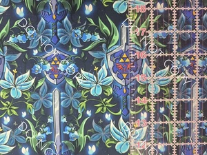 Custom 100% Cotton Woven Fabric Legend Of Zelda Link Video Game 1/4 Yard 9x56 V4 - Picture 1 of 2