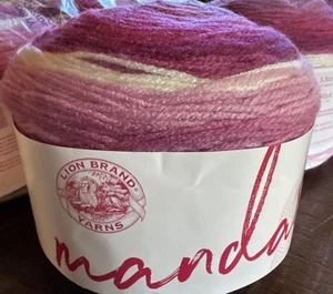 Lot of 9 skeins Lion Brand Yarn Mandala Yarn /Cupid/5.3 oz 590 yds/New - Picture 1 of 3