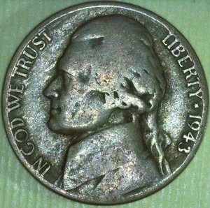 1943-P War Nickel 35% Silver - Picture 1 of 2