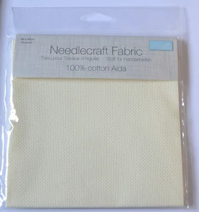 Trimits Aida Cross Stitch Fabric 18 Count Cream 30cm x 45cm - Picture 1 of 3