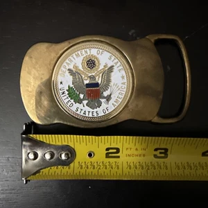 Fibbia per cintura vintage Dipartimento di Stato Stati Uniti d'America made in USA reale! - Foto 1 di 4