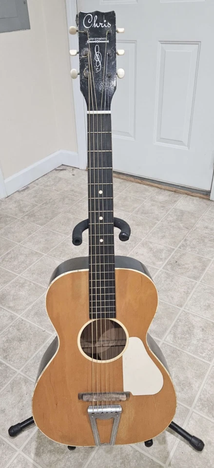 Guitarra Acústica Chris Adjustomatic Parlor Años 50 Años 60 De Colección Foto 1 de 4