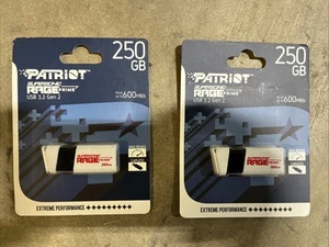 2 Pack- Patriot Prime 250GB USB 3.2 Gen 2 600MB/s Flash Drive Retractable Stick - Photo 1/4