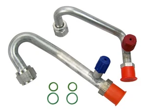 Compressor Fittings w/134a Service Port for Sanden Style Compressor PS [12-0054] - Picture 1 of 4
