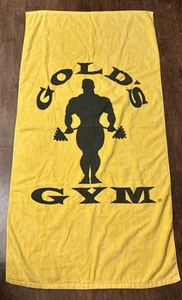 Yellow Gold’s Gym Workout Towel 28 in. x 56 in. 100% Cotton - Picture 1 of 3