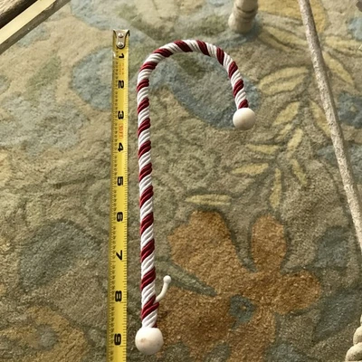 Candy Cane Christmas Stocking Holders Rope Hanger Decor Fireplace Mantle Gifts Foto 1 de 4