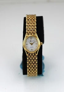 Reloj Sag Harbor Mujer Dorado Acero Inoxidable Resistente al Agua Batería Cuarzo Blanco - Imagen 1 de 6