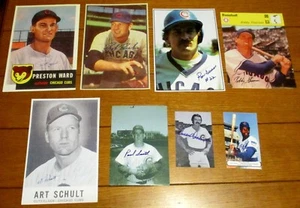 Chicago Cubs AUTOGRAPH Lot (8) W/Preston Ward + Bill Madlock + Art Schult ++ - Picture 1 of 9