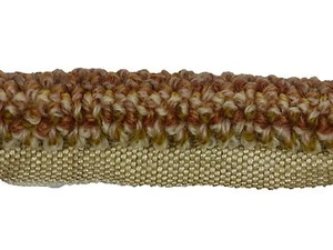 Recortes británicos colmena 5/8" cordones decorativos castaño marrón tonos naranja BTY - Imagen 1 de 2