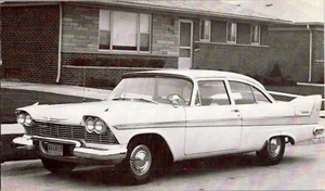 Postkarte 1958 Plymouth Belvedere 2-türige Limousine Händler Angebot unversenkt - Bild 1 von 2