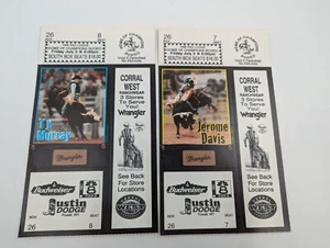 Two Home Of Champions Unused Ticket Stubs July 3, 1998 Ty Murray Jerome Davis! - Picture 1 of 6