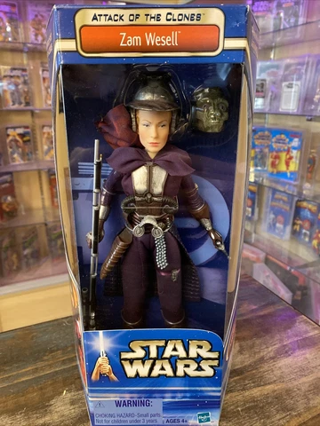 STAR WARS AOTC ATTACK OF THE CLONES ZAM WESELL 12" FIGURE 2002 HASBRO SEALED Cover