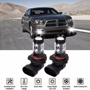 For Dodge Charger 2006 2007 2008 2009 LED Headlight Fog Light Bulbs 2x - Picture 1 of 12