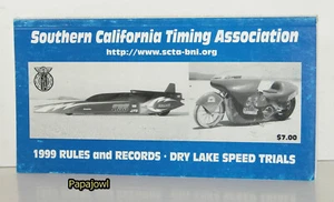 1999 SCTA Rules & Records Book Dry Lake Speed Trials Bonneville Salt Flats - Bild 1 von 6