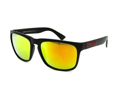 Gafas de sol cuadradas unisex QuickSilver, negras mate/doradas espejadas #B02 Foto 1 de 4