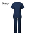 Women Scrubs Suit Doctor Nurse Uniform Top Pants Set Medical Surgeon Workwearv