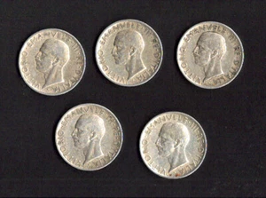 1926/1930 - LOTTO/MITAC1 - REGNO D'ITALIA - 5 LIRE AQUILINO ARGENTO - SERIE COMP - Bild 1 von 2