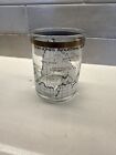 VTG RARE CERA  LOWBALL / OLD FASHIONED GLASS - DOW-JONES ￼INDUSTRIAL AVG 1909-33