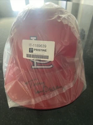 Casco de bateo de recuerdo réplica firmado por Tony LaRussa de los Cardenales de San Luis (CERTIFICADO DE AUTENTICIDAD SS) Foto 1 de 2