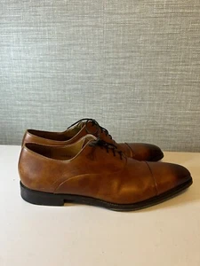 Magnanni Saffron Cuero 15959 Brown Leather Cap Toe Oxford Shoes Mens Size 10.5 M - Picture 1 of 5