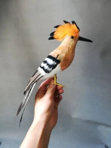 simulation Hoopoe bird model foam&feather orange bird toy about 32cm - Picture 1 of 3