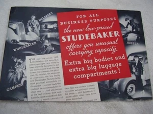 1936 STUDEBAKER BROCHURE / FOLDER ORIGINAL FREE POOSTAGE - Picture 1 of 3