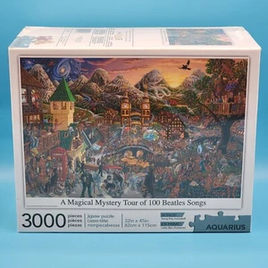 Aquarius 3000pc Puzzle Magical Mystery Tour 100 Beatles Songs NEW FACTOR SEALED - Picture 1 of 12
