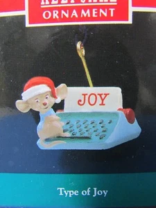 Adorno miniatura Hallmark 1990 tipo de alegría - Imagen 1 de 7