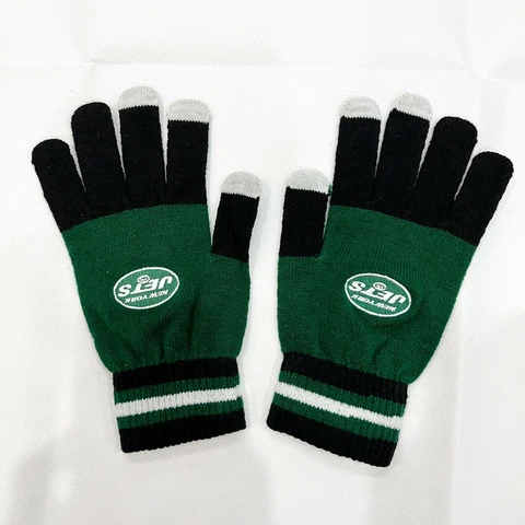 NFL Team Logo New York Jets Stretch Knit Gloves with Texting Tips - New Cover