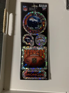 Denver Broncos Prismatic Decal Sticker Set - Picture 1 of 1