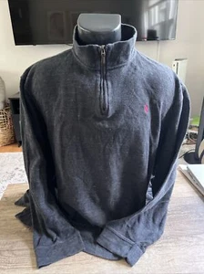 Polo Ralph Lauren Men's Estate Rib Gray 1/4 Zip Pullover Sweater Size XL - Picture 1 of 6