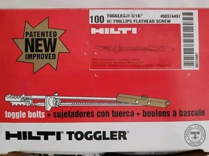 Hilti Bulloni a levetta 3/16" con vite Phillips testa piatta #00374497 (scatola da 100) - Foto 1 di 9