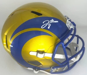 LA Rams JARED VERSE Signed Full Size FLASH Replica Speed Helmet AUTO - BAS - Picture 1 of 1