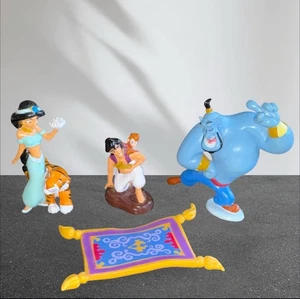 Vintage Applause Disney Aladdin, Jasmine, Genie & Magic Carpet PVC Cake Topper - Picture 1 of 9