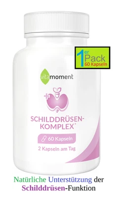 VITAMOMENT Schilddrüsen-Komplex✔️ 1erPack -60 💊 Unterstützung der Schilddrüsen-Funktion