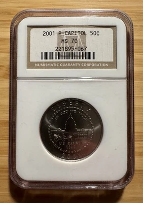 2001 50c Capitol NGC MS70 Commemorative Half Dollar! - Image 1 of 3