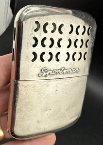 Hand Warmer Sportsman Silver Tone UNTESTED Japan - Picture 1 of 16