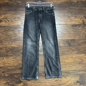 Wrangler Boys Jeans - Light Wash Black Cotton, Straight Leg - Size 14 Regular - Picture 1 of 7