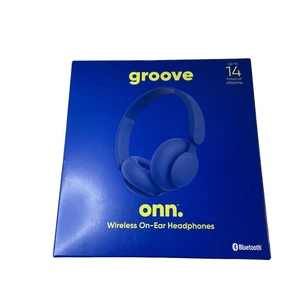 Auriculares inalámbricos Groove Onn azules Bluetooth nuevos en caja micrófono alcance de 33 pies - Imagen 1 de 6