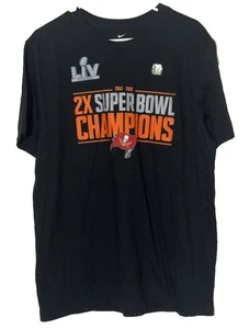 Camiseta grande para hombre Nike Tampa Bay Buccaneers 2X campeones del Super Bowl negra - Imagen 1 de 6