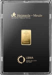 Heimerle + Meule 2,5 Gramm Goldbarren - 999,9 Feingold - LBMA zertifiziert - Bild 1 von 5
