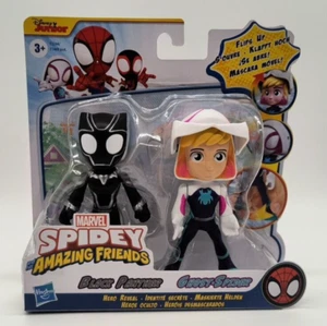 Figure Disney Marvel Spidey & His Amazing Friends Pantera Nera e Ragno Fantasma! - Foto 1 di 7