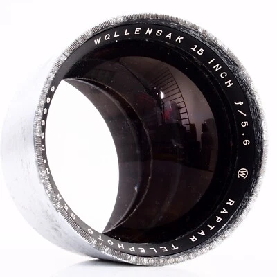^ Lente teleobjetivo Wollensak Raptar 380 mm 15 pulgadas f5,6 [sin obturador - leer] #9969  Foto 1 de 4
