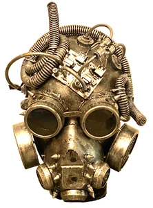 Steampunk Gas Face Mask Mad Max Cosplay Fallout Halloween Costume Masquerade - Picture 1 of 7