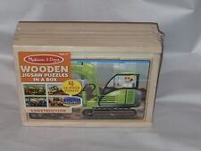 Melissa & Doug Wooden Construction Jigsaw Puzzles 4 in A Box New