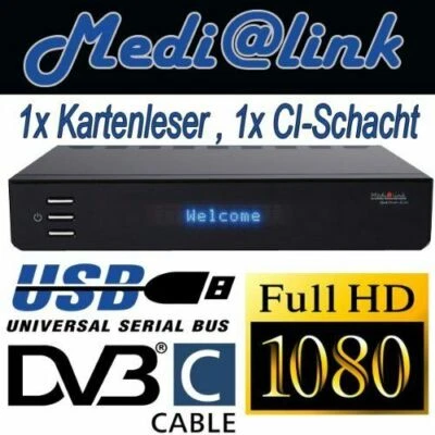 💎Kabel Receiver hd Kabelreceiver Medialink 1xCI 1xCX HDTV LAN USB NEU DVB-C TV - Bild 1 von 3